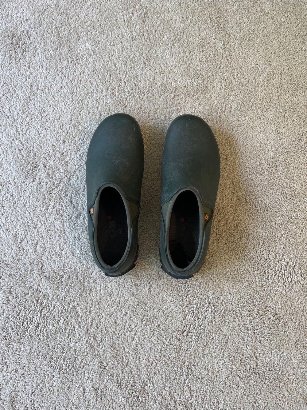 Bogs Women's Slip-On Rain Clogs or Gardening Clogs  in Dark Green